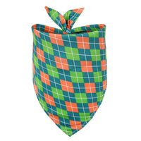 HKM-2400445 St. Patrick's Day Pet Scarf with Four-Leaf Clover Design - Small Size Pet Accessory