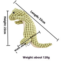 HKM-2402493 Plush Dog Sound Toy - Green, Brown, and Orange Dinosaurs for Boredom Relief