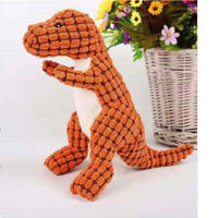 HKM-2402493 Plush Dog Sound Toy - Green, Brown, and Orange Dinosaurs for Boredom Relief
