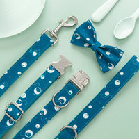 HKM-2402621 Pet Dog Collar Leash and Bow Set - Polyester Materials, Multiple Sizes Available