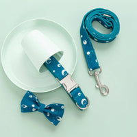 HKM-2402621 Pet Dog Collar Leash and Bow Set - Polyester Materials, Multiple Sizes Available