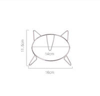 HKM-2403005 Compact Ceramic Anti-Tip Dog Bowl with Stainless Steel Base ¨C 500ml Capacity, Multiple Patterns Available