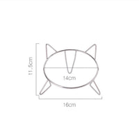 HKM-2403005 Compact Ceramic Anti-Tip Dog Bowl with Stainless Steel Base ¨C 500ml Capacity, Multiple Patterns Available