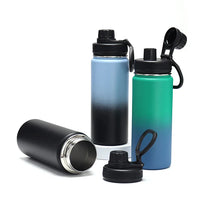 HKM-240403 Large Capacity Outdoor Sports Kettle with Straw - Multi-color 304 Stainless Steel, BPA Free