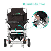 HKM-240403 Lightweight Electric Folding Wheelchair with Aluminum Alloy Frame, 20km Range, 120kg Load Capacity