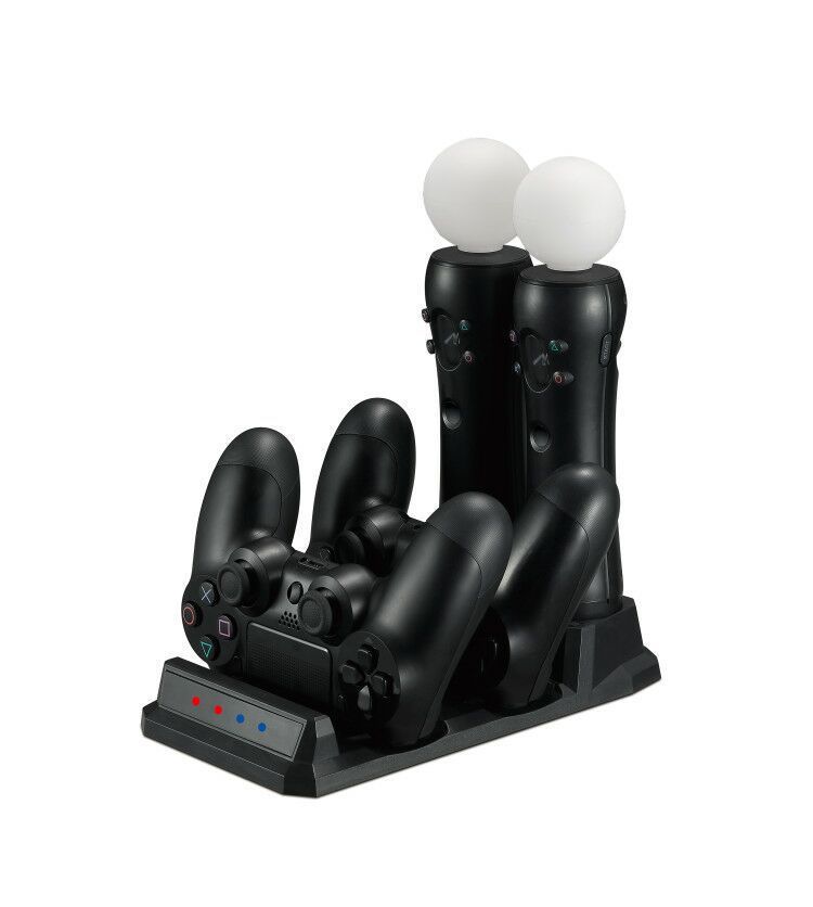 HKM-240403 PS4 and PSmove Dual Controller Charging Station with USB Power Connection