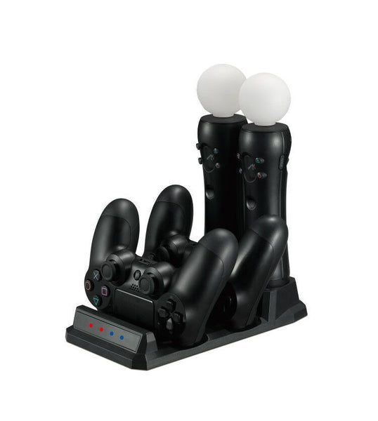 HKM-240403 PS4 and PSmove Dual Controller Charging Station with USB Power Connection