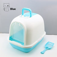 HKM-2404285 Enclosed Cat Litter Box with Drawer, Splash-proof & Deodorizing Design, Available in Multiple Colors