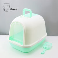 HKM-2404285 Enclosed Cat Litter Box with Drawer, Splash-proof & Deodorizing Design, Available in Multiple Colors