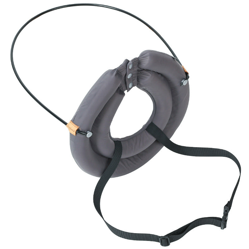 HKM-2404797 Gray Monochrome Anticollision Coil Ring Pet Collar for All Seasons