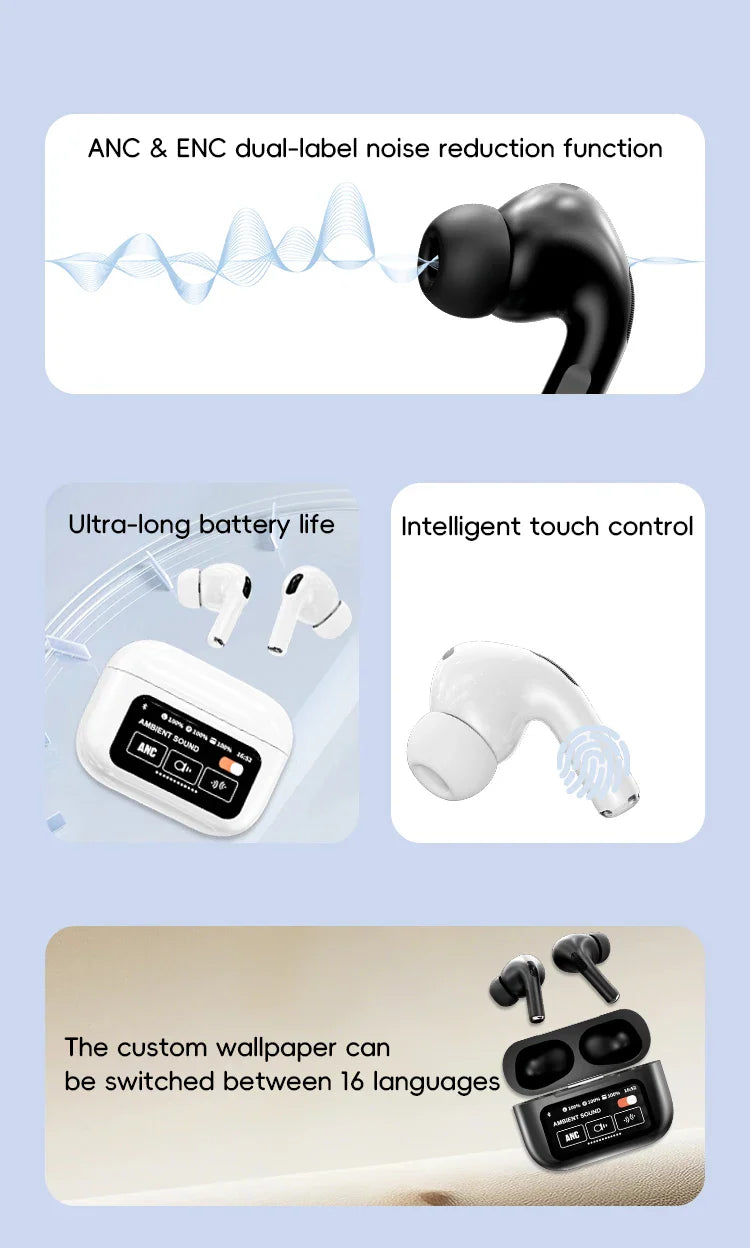 HKM-240531 Bone Conduction Wireless Earbuds with Noise Canceling – Open Ear Sports Headset