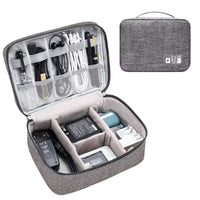 HKM-240595 Portable Waterproof Electronics Organizer Bag with Adjustable Compartments and Premium Storage Features