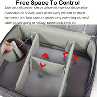 HKM-240595 Portable Waterproof Electronics Organizer Bag with Adjustable Compartments and Premium Storage Features