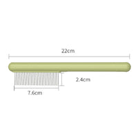 HKM-2406077 Stainless Steel Pet Comb with Rounded Teeth for Effective Hair Removal and Flea Treatment for Cats and Dogs