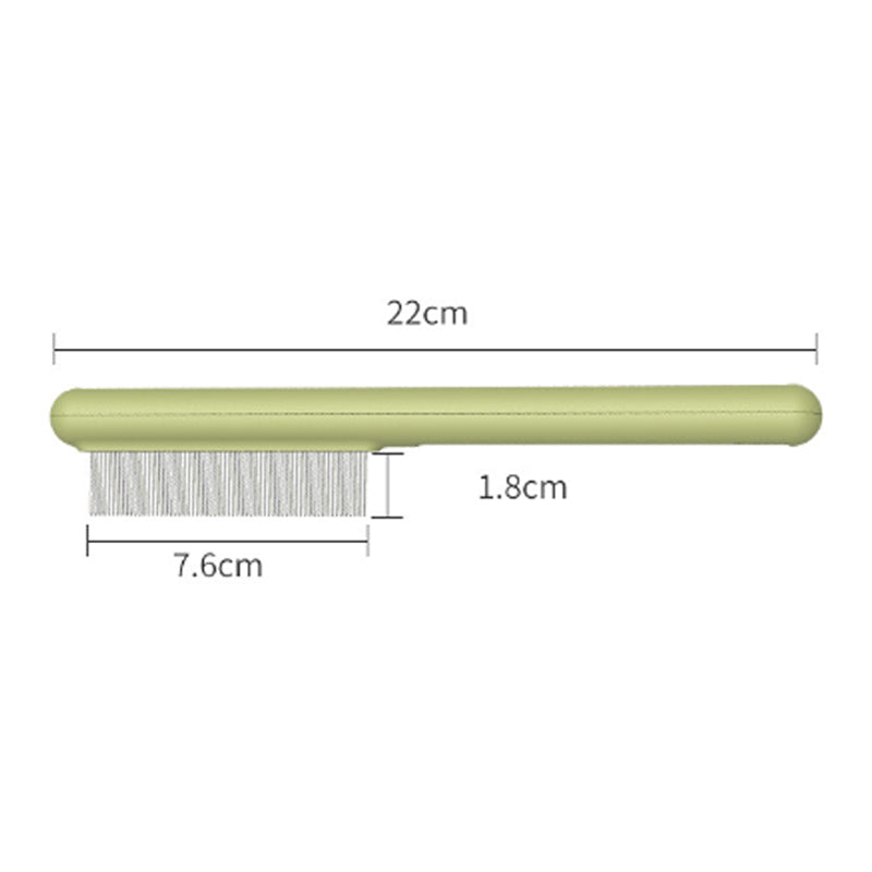 HKM-2406077 Stainless Steel Pet Comb with Rounded Teeth for Effective Hair Removal and Flea Treatment for Cats and Dogs