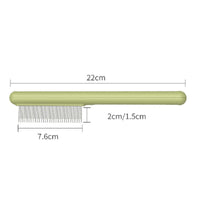 HKM-2406077 Stainless Steel Pet Comb with Rounded Teeth for Effective Hair Removal and Flea Treatment for Cats and Dogs