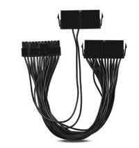 HKM-240723 Dual Power Supply Extension Cord with 24PIN Connector - 0.3M Black Cable