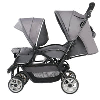 HKM-240723 Lightweight Foldable Double Seat Baby Stroller for 0-3 Years, 3-in-1 High Landscape Design