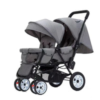 HKM-240723 Lightweight Foldable Double Seat Baby Stroller for 0-3 Years, 3-in-1 High Landscape Design