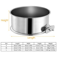 HKM-2408765 Stainless Steel Hanging Dog Bowl with Clamp Holder for Pet Cages - Detachable, Medium Size