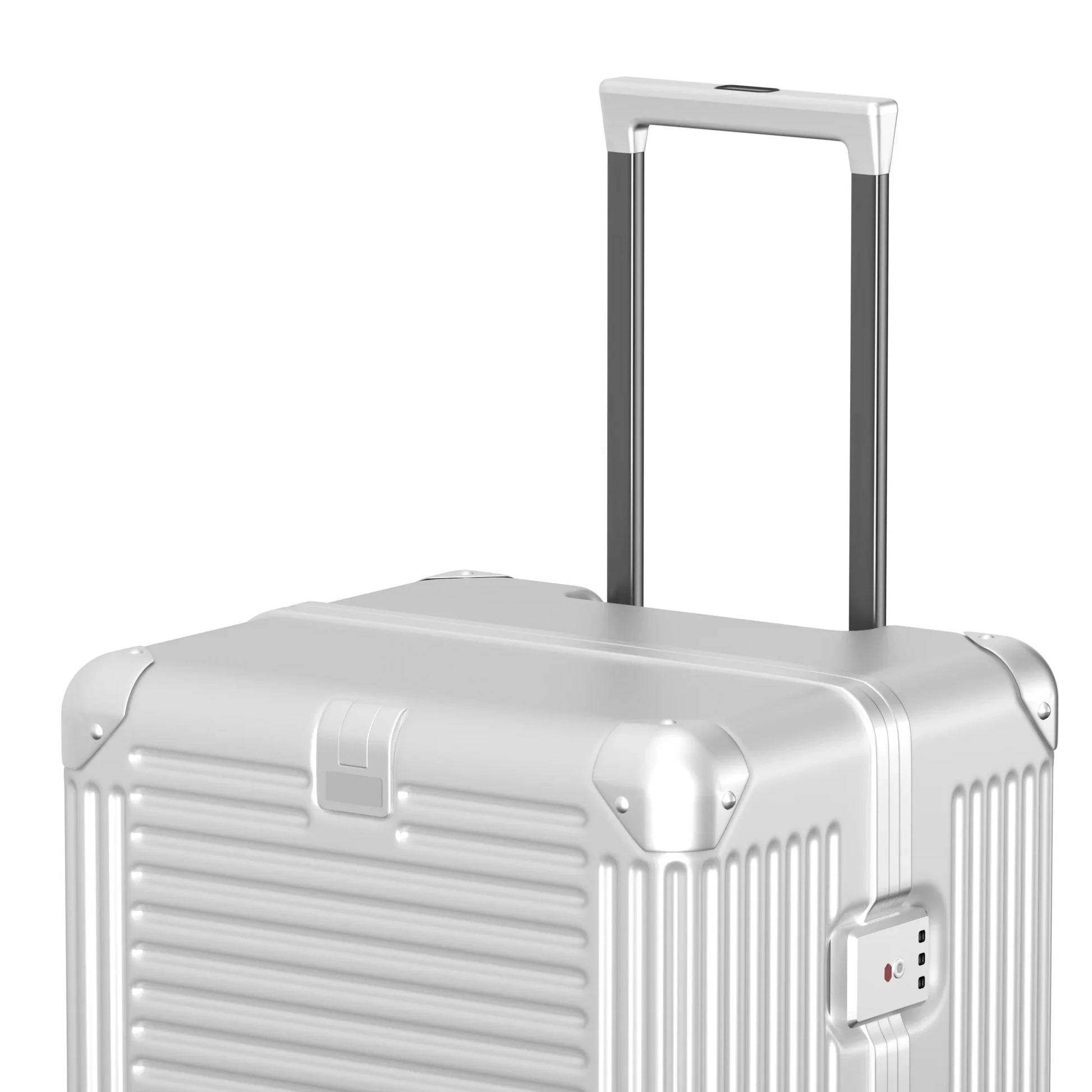 HKM-240915 Custom Hard Shell PC Trolley Travel Suitcase with Aluminium Carry-On Design
