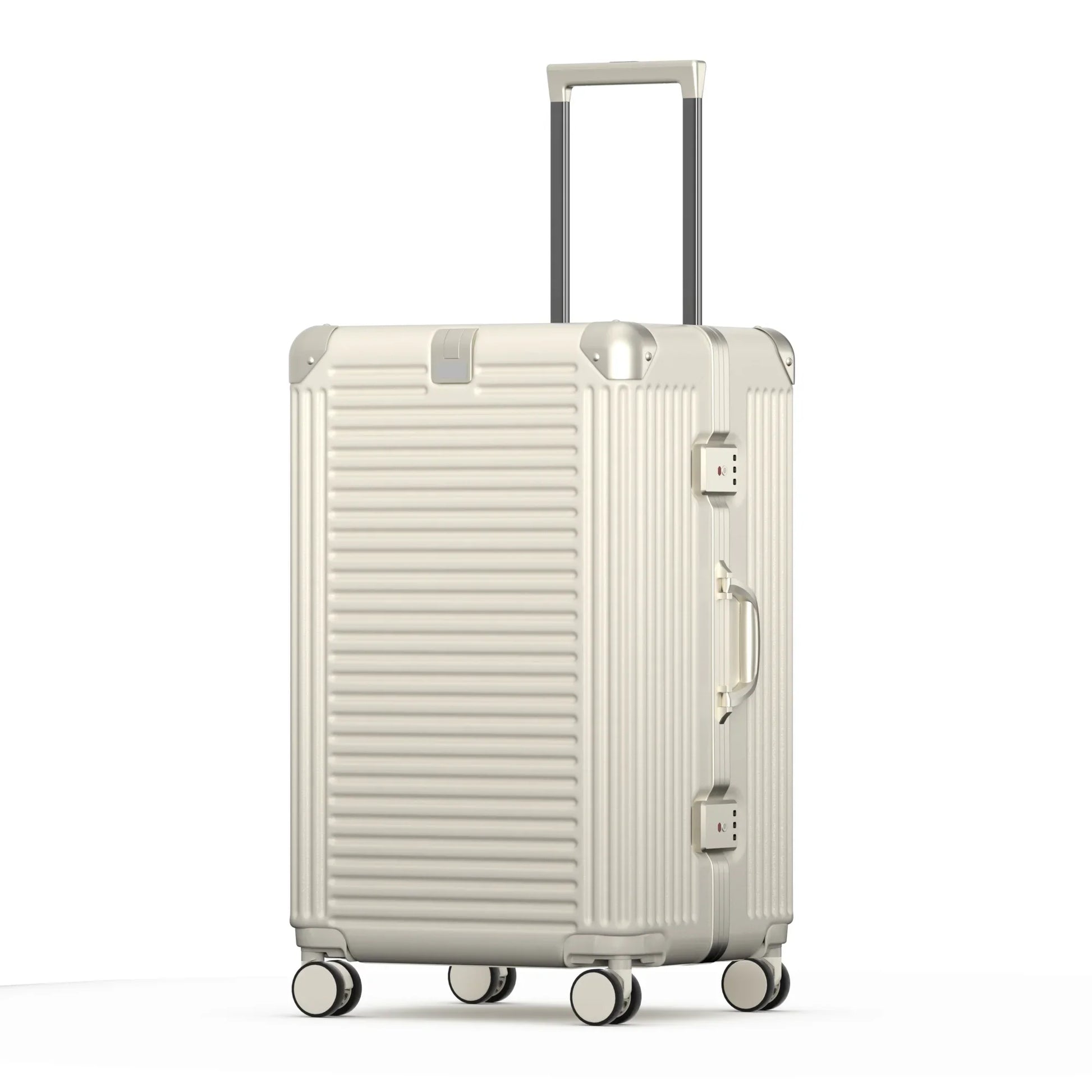 HKM-240915 Custom Hard Shell PC Trolley Travel Suitcase with Aluminium Carry-On Design