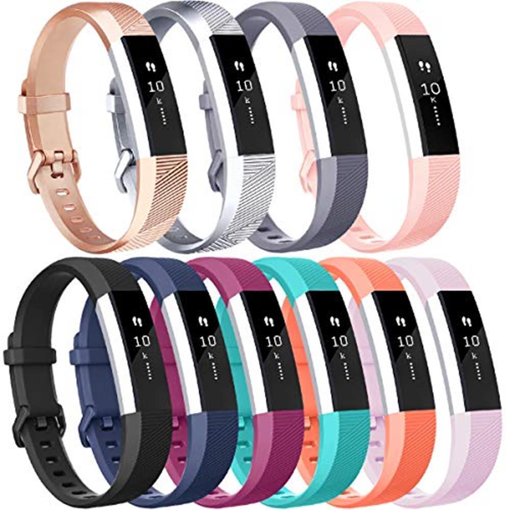 HKM-241043 Twill Silicone Replacement Strap Compatible with Fitbit Alta - Various Colors Available