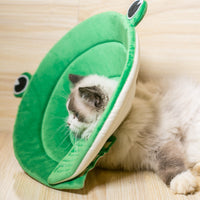 HKM-2410557 Cartoon Frog Recovery Collar for Dogs and Cats - Adjustable Cotton E-Collar