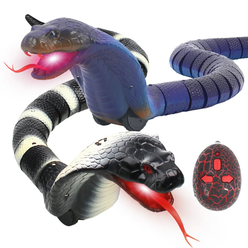HKM-241107 Remote Control Electric Cobra Snake Toy, Rechargeable Rattlesnake Simulation for Ages 6 and Up