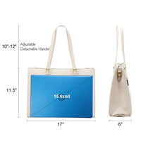HKM-241235 Fashion Office Lady PU Leather 15.6 in Tote Handbag and Laptop Briefcase Set for Women