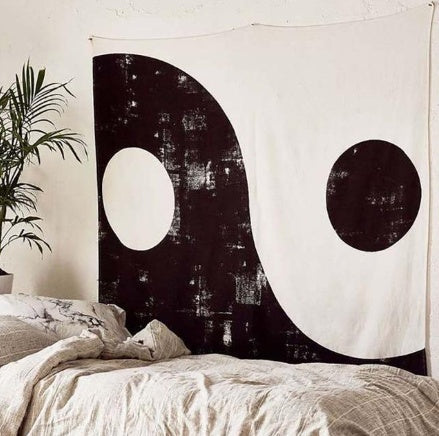 HKM-241235 Yin Yang Polyester Tapestry - Multiple Sizes Available