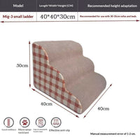 HKM-2412733 Detachable Wooden Climbing Ladder for Dogs - Step Stairs for Beds and Sofas