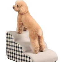 HKM-2412733 Detachable Wooden Climbing Ladder for Dogs - Step Stairs for Beds and Sofas