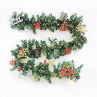 HKM-241299 2.7 Meter Green PVC Christmas Rattan Decoration with Lights