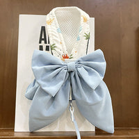 HKM-2413117 Sky Blue, Mustard Green, or Gray Pink Dog Vest Style Harness with Bow for Small to Medium Dogs