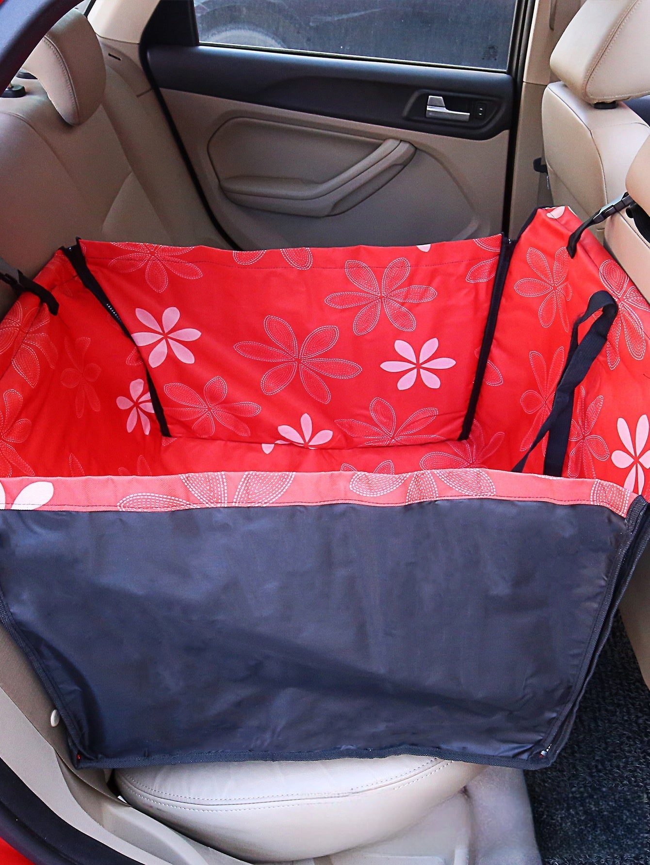 HKM-2413373 Waterproof Double Layer Pet Car Mat for Dogs and Cats - 60x50x35CM Pet Hanging Basket