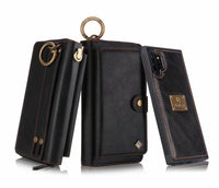 HKM-241555 Mobile Phone Zipper Wallet – PU Leather, Solid Color, Compatible with iPhone and Samsung Models
