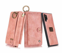 HKM-241555 Mobile Phone Zipper Wallet – PU Leather, Solid Color, Compatible with iPhone and Samsung Models