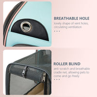 HKM-2416573 Expandable and Portable Pet Backpack with Breathable Fabric and Interactive Window
