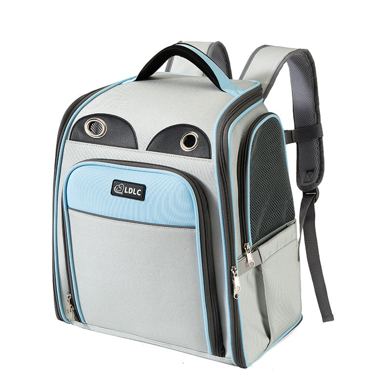 HKM-2416573 Expandable and Portable Pet Backpack with Breathable Fabric and Interactive Window