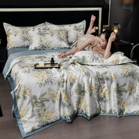 HKM-241683 Cooling Washed Tencel Summer Duvet Set - Four Piece, Multiple Sizes Available