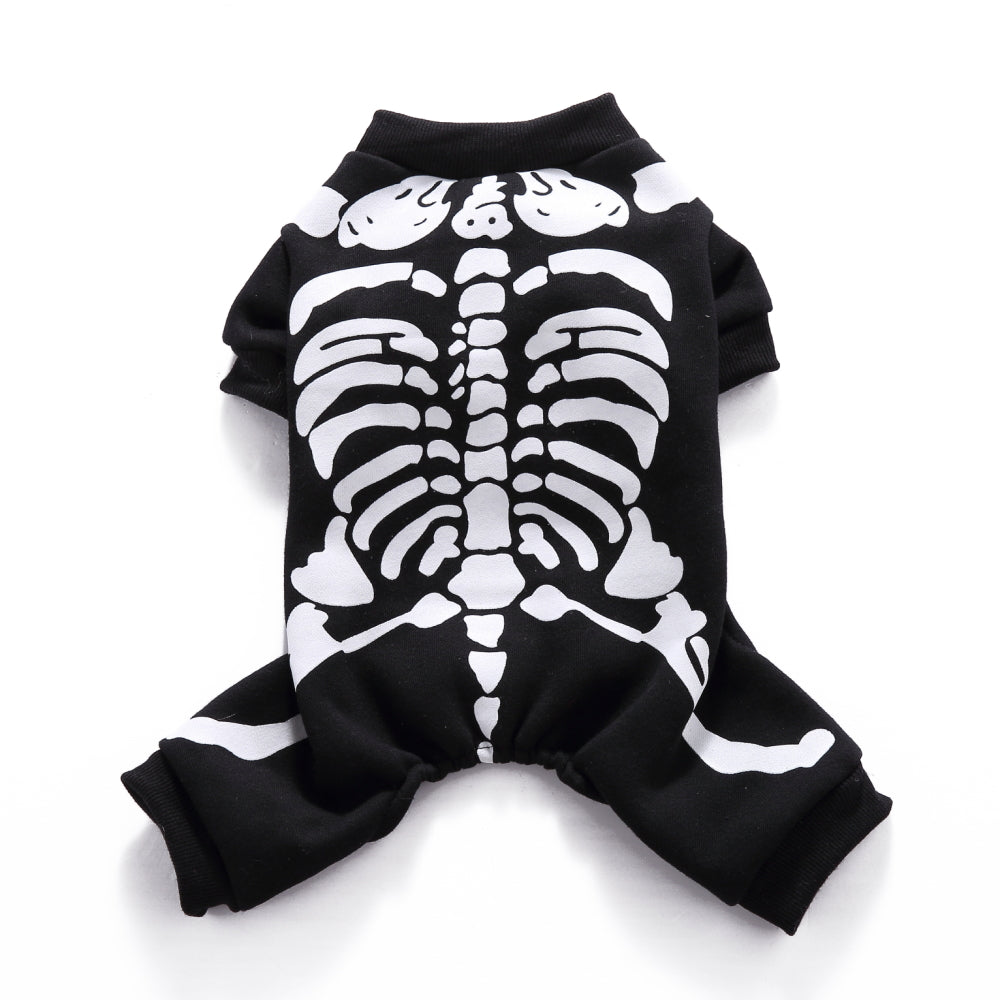 HKM-2418493 Funny Skeleton Frame Dog Clothes - Polyester Apparel for All Pets
