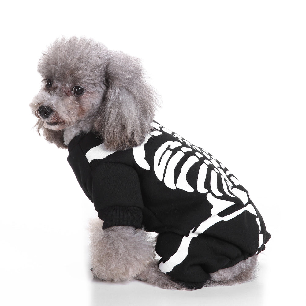 HKM-2418493 Funny Skeleton Frame Dog Clothes - Polyester Apparel for All Pets
