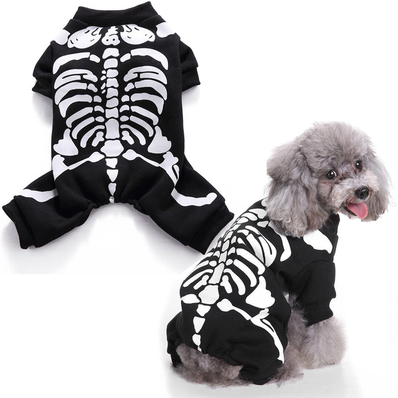 HKM-2418493 Funny Skeleton Frame Dog Clothes - Polyester Apparel for All Pets