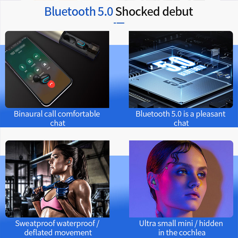 HKM-241875 TWS Bluetooth Headset for Sports and Running - Q67 Model with 4-Hour Battery Life and Charging Case