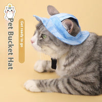 HKM-2419133 Adjustable Cat Hat for Summer Sun Protection - Ear Leakage Design in Blue, Pink, and Purple