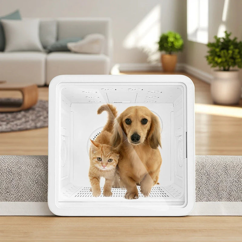 HKM-241939 82L Eco-Friendly Automatic Pet Hair Dryer for Dogs and Cats, Electric Smart Touch Design, Indoor & Outdoor Use
