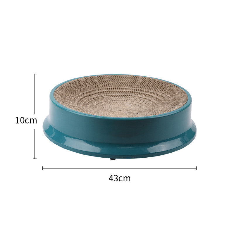 HKM-2420285 Replaceable Corrugated Paper Cat Scratcher with Replacement Core - 37 cm Diameter