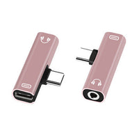 HKM-242067 2-in-1 Type C Extension Cable for Charging and Audio with Integrated Decoder Chip