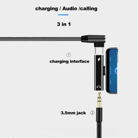 HKM-242067 2-in-1 Type C Extension Cable for Charging and Audio with Integrated Decoder Chip